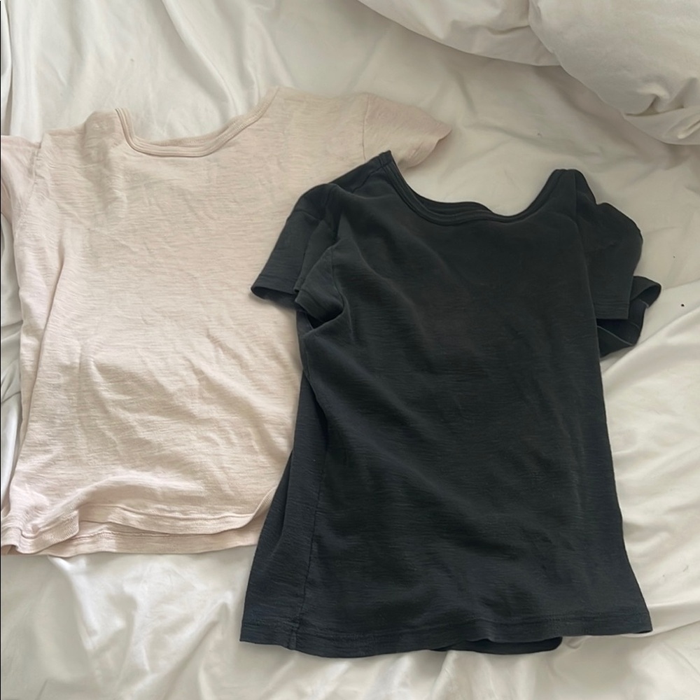 brandy melville pink and black soft shirts 2 pack! perfect condition